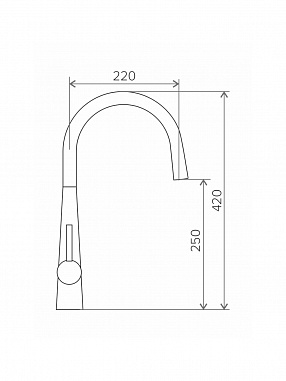 Смеситель кухонный TOLERO Barcelona (хром)