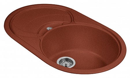 Гранитная мойка AquaGranitEx M-18S красный марс