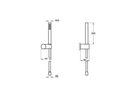 Душевой гарнитур Vitra Origin A4554336 черный матовый