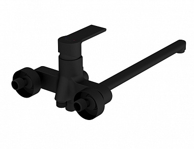 Смеситель Cersanit для ванны BRASKO BLACK с длинным изливом однорычажный черный