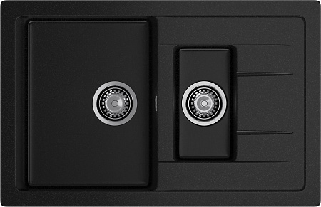 Мойка кухонная GranFest Quadro GF-Q775KL черный