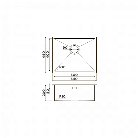 Мойка кухонная OMOIKIRI Taki 54-U/IF-LG нерж. сталь/светлое золото