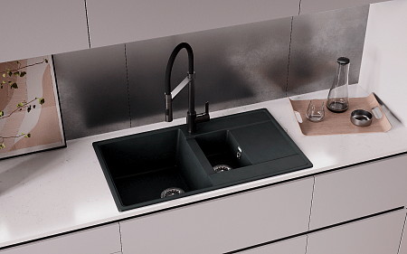 Мойка кухонная ULGRAN Quartz Prima 860 1,5 K-10 песок