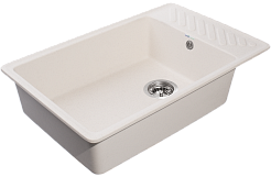 Мойка кухонная GranFest QUARZ GF-ZL-51 чаша+кр 760*480 (белый)