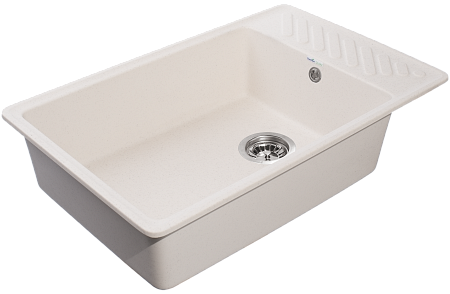 Мойка кухонная GranFest QUARZ GF-ZL-51 чаша+кр 760*480 (белый)