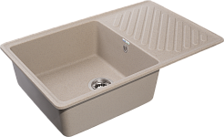 Мойка кухонная GranFest QUARZ GF-ZL-52 чаша+кр 760*480 (песок)