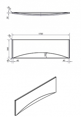 Панель Cersanit для ванны фронтальная VIRGO 170