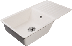 Мойка кухонная GranFest QUARZ GF-ZW-73 чаша+кр 860*480 (белый)