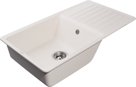 Мойка кухонная GranFest QUARZ GF-ZW-73 чаша+кр 860*480 (белый)