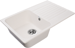 Мойка кухонная GranFest QUARZ GF-Z78 Чаш+крыл 740*480 мм белый
