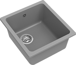 Мойка кухонная EWIGSTEIN EW-3540 подстольный монтаж 1-чаша 420*460 серый металлик