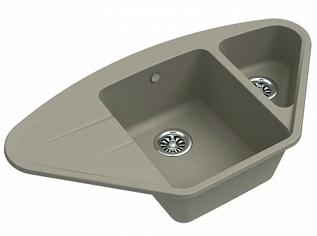Мойка кухонная EWIGSTEIN Wink 80KF угловая 1,5-чаши + крыло 960*520мм темно-бежевый