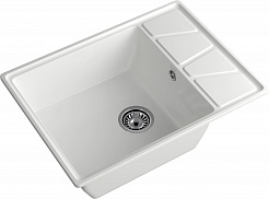 Мойка кухонная GranFest VERTEX GF-V-680L чаш+кр 680*500мм, иней, мрамор  