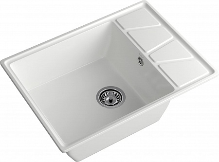 Мойка кухонная GranFest VERTEX GF-V-680L чаш+кр 680*500мм, иней, мрамор  