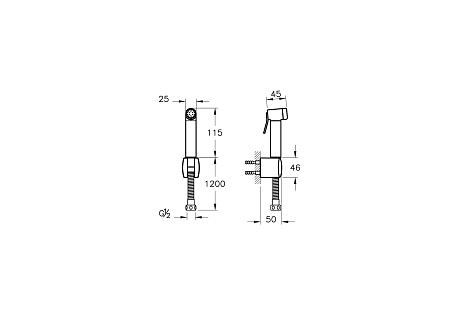Гигиенический душ Vitra Complimentary A4574729, медь