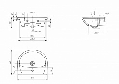 Раковина Cersanit мебельная ERICA 55 1 отв.
