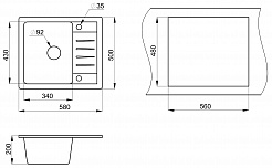 Кухонная мойка Granula Standart ST-5803 графит