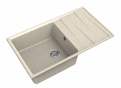 Мойка кухонная GranFest LEVEL GF-LV-860L чаш+кр 860*500мм бежевый, мрамор  