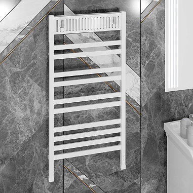 Полотенцесушитель электрический OPADIRIS Оникс OS70351WS белый матовый/белый, серебро