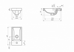 Раковина Cersanit мебельная COMO 40 1 отв.