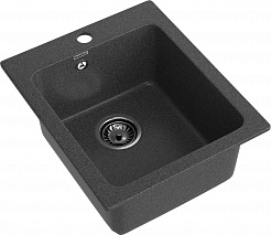 Мойка кухонная GranFest PRACTIK GF-P-505 1-чаш. 505*427мм графит, мрамор