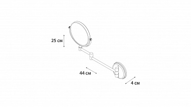 Fixsen НOTEL FX-31021B Зеркало косметическое D15, черный