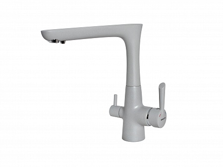 Смеситель EWIGSTEIN для кухни Г-обр. с краном питьевой воды (серый металлик)