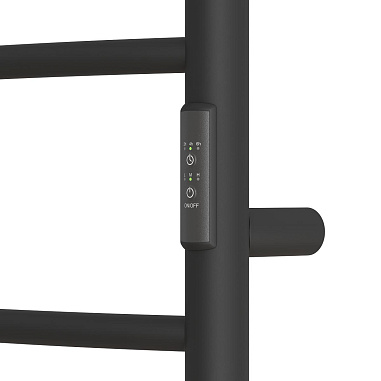 Полотенцесушитель электрический Point Сатурн PN90846B П6 400x600 диммер справа, черный