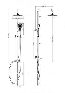 Душеая система Cersanit NENO без смесителя