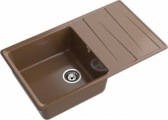 Мойка кухонная GranFest LEVEL GF-LV-860L чаш+кр 860*500мм терракот, мрамор  