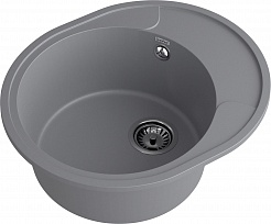 Мойка кухонная GranFest URBAN 857L  1-чаш+кр 620*480 темно-серый