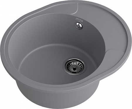 Мойка кухонная GranFest URBAN 857L  1-чаш+кр 620*480 темно-серый