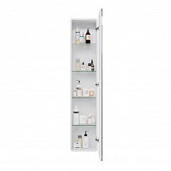 Пенал зеркальный Lemark ELEMENT 40х160 см, 1 дв, правый, с подсветкой, цвет корпуса: Белый