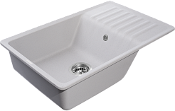 Мойка кухонная GranFest QUARZ GF-ZW-72 чаша+кр 760*480 (серый)