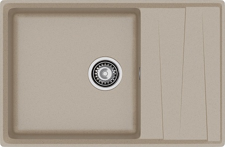 Мойка кухонная GranFest LEVEL GF-LV-760L чаш+кр 760*500мм песочный, мрамор  