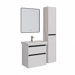 Зеркало Lemark MIOBLACK 70х80см с интерьерной подсветкой, с подогревом