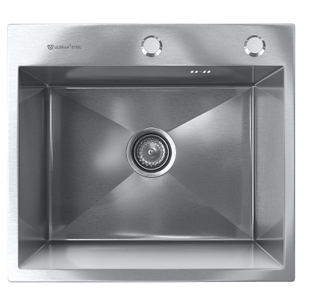Мойка кухонная ULGRAN STEEL 500 Х 450, брашированная сталь