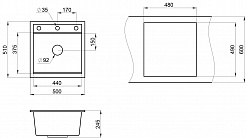 Кухонная мойка Granula KS-5002 алюминиум