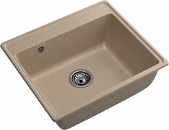 Мойка кухонная GranFest VERTEX GF-V-580 1-чаш 580*500мм песочный, мрамор  