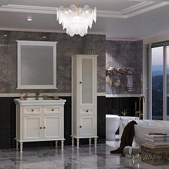 Тумба OPADIRIS Кантара 85, слоновая кость, вар. 2 (под раковину Kirovit Модерн 85)