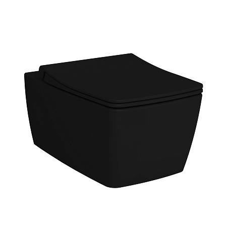 Унитаз Vitra Metropole Rim-Ex 7672B083-0101,подвесной, безободковый, цвет Матовый Черный