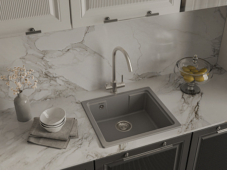 Мойка кухонная GranFest URBAN 4550 подстольный монтаж 1-чаша 450*500мм темно-серый