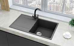 Мойка кухонная ULGRAN Quartz Prima 850-06, трюфель