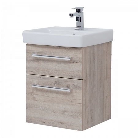 Тумба подвесная Dreja.Rus Q MAX 55 под умывальник Q-55, дуб кантри/ЛДСП