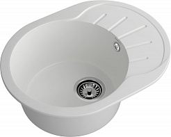 Мойка кухонная GranFest RONDO GF-R-580L чаша с крылом 579*445мм иней, мрамор