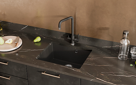 Мойка кухонная ULGRAN Quartz Underground 500-10, песок