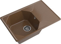 Мойка кухонная GranFest UNIQUE GF-U-740L чаш+кр 740*500мм терракот, мрамор  