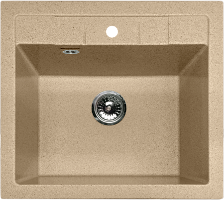 Мойка кухонная GranFest QUADRO GF-Q-561 1-чаш. 560*500 мм бежевый