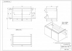Тумба Cersanit под раковину подвесная COLOUR 80, белый