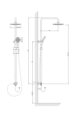 Душевая система FIN, арт. VST1000-2